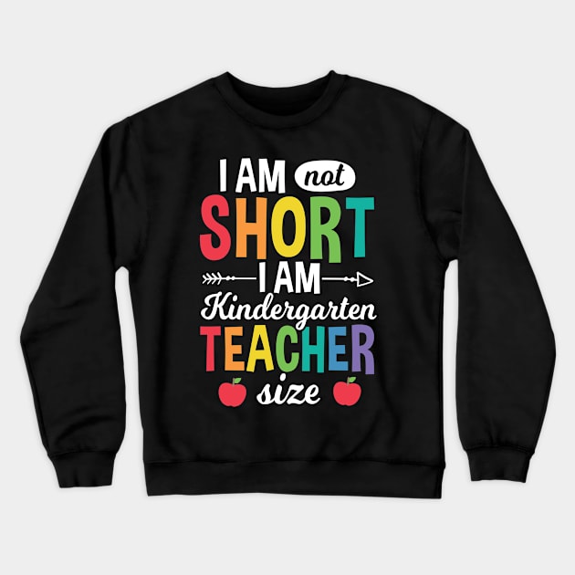 Funny Kindergarten Teacher Size Back To School Gift Crewneck Sweatshirt by HCMGift